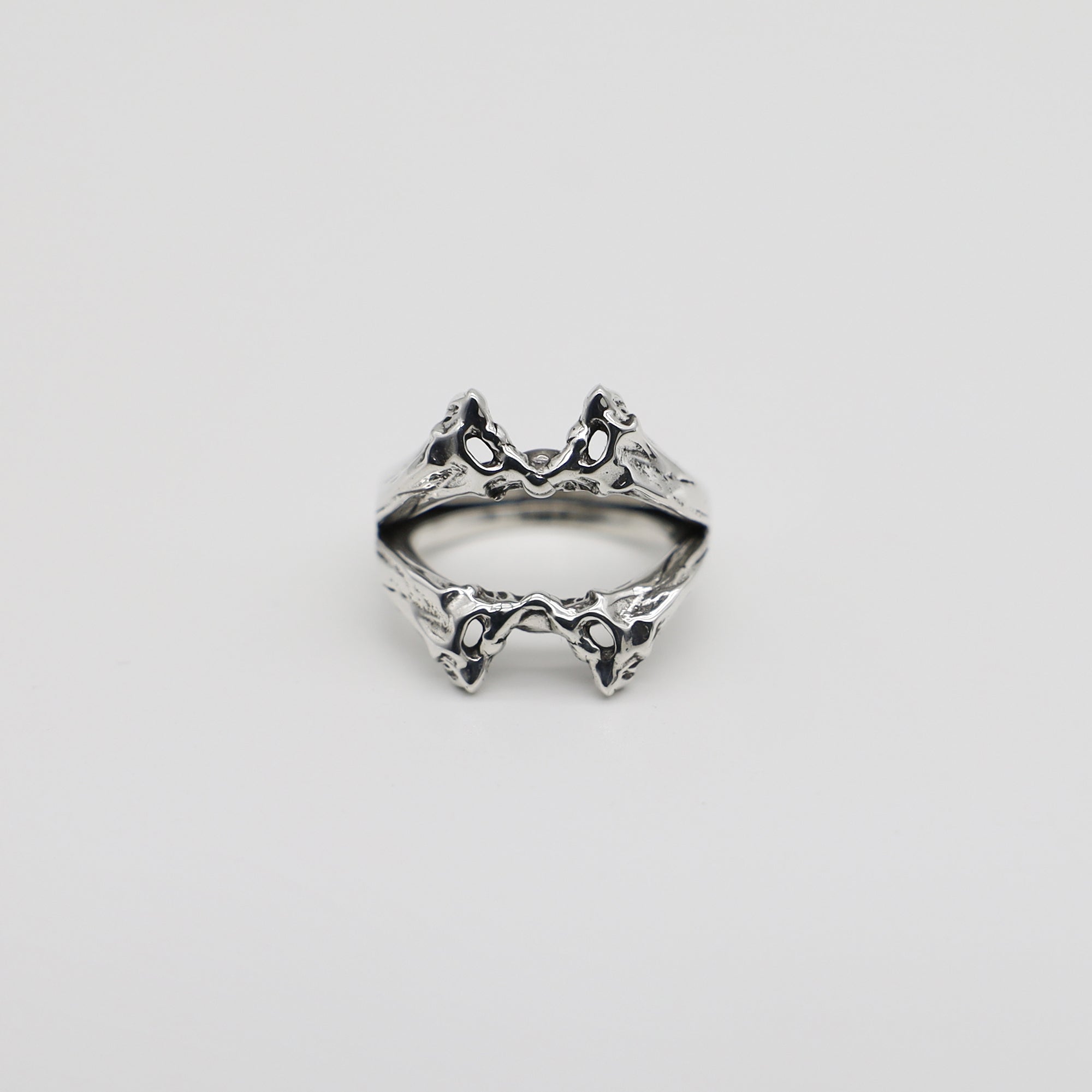 Skeleton Flower Ring (Silver)