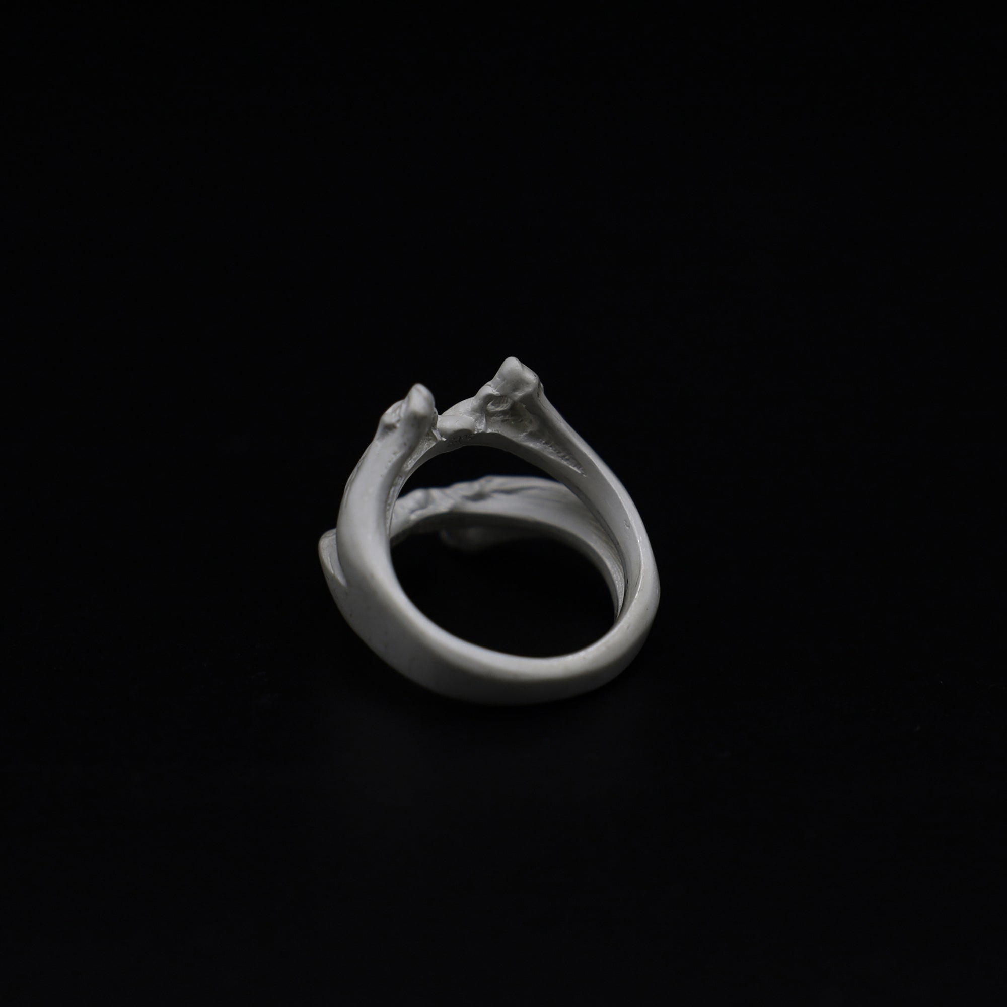 Skeleton Flower Ring (White Silver)